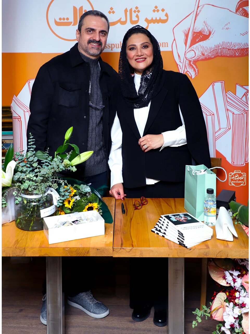 استایل خاص شبنم مقدمی کنار همسرش در مراسم رونمایی کتاب+عکس استایل خاص شبنم مقدمی کنار همسرش در مراسم رونمایی کتاب+عکس