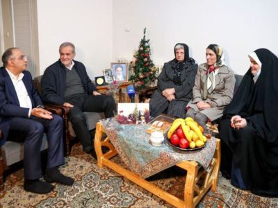 دیدار پزشکیان با خانواده شهید مسیحی