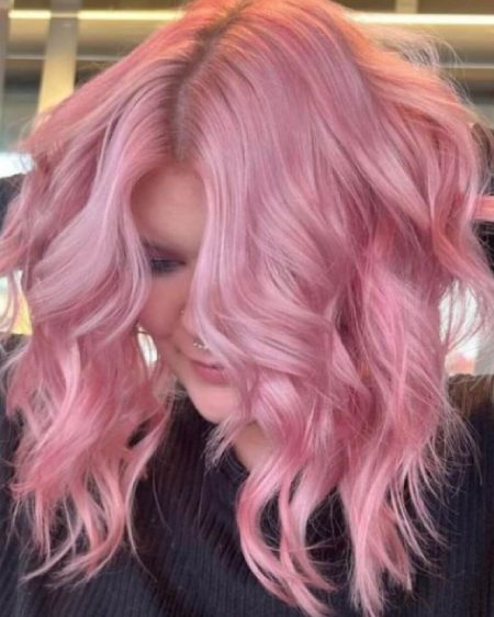 تست رنگ موی صورتی