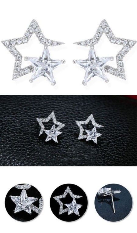 انواع گوشواره هایی با طرح های ستاره ای