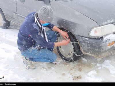 هشدار پلیس راه اصفهان به رانندگان؛ زنجیر چرخ ببندید!