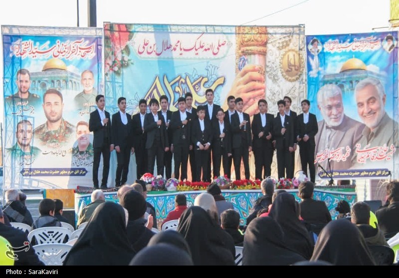 برگزاری شادیانه ولادت حضرت(ع) در حرم امامزاده هلال بن علی(ع)+تصاویر اخبار آران و بیدگل ,