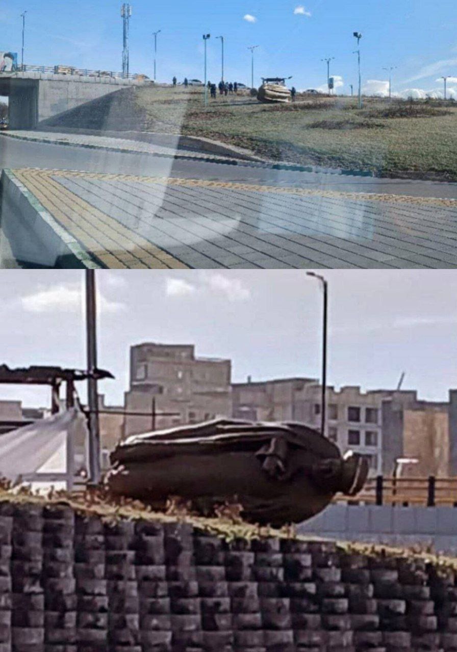 حادثه در اردبیل / مجسمه شهید رئیسی سقوط کرد! حادثه در اردبیل / مجسمه شهید رئیسی سقوط کرد!