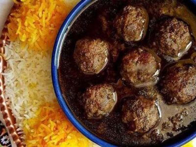 طرز تهیه خورش فسنجان مجلسی با گوشت قلقلی