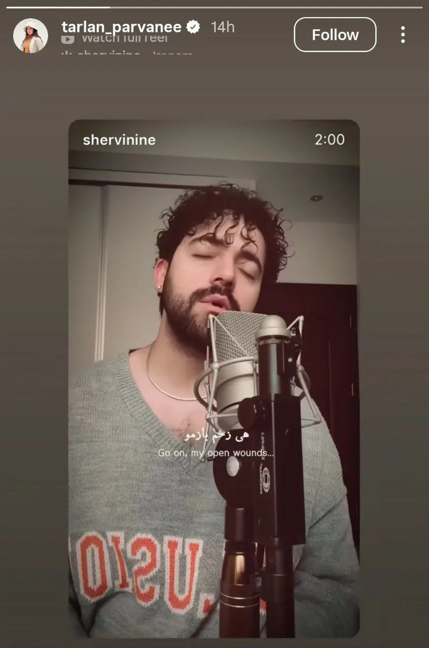 استوری ترلان پروانه برای شروین جلبتوجه کرد استوری ترلان پروانه برای شروین جلبتوجه کرد