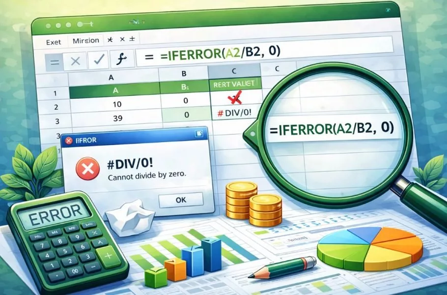 تابع IFERROR در اکسل | آموزش کامل با مثال کاربردی