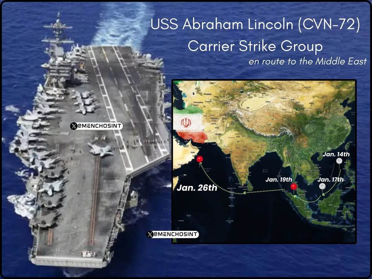 فوری/ تحرکات مشکوک ناو آبراهام لینکلن در نزدیکی ایران