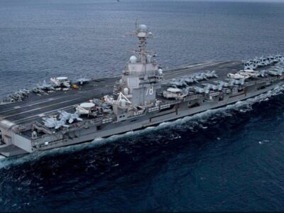 تصویری جدید از موقعیت ناو جرالد فورد در راه ایران / تجهیزات آمریکا زودتر به مقصد می‌رسد!