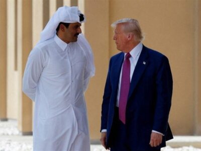 تماس فوری ترامپ با امیر قطر همزمان با حضور علی لاریجانی در دوحه