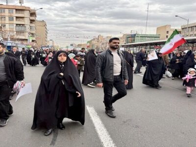 حضور معاون رئیس‌جمهور در امور زنان و خانواده در مراسم راهپیمایی ۲۲بهمن