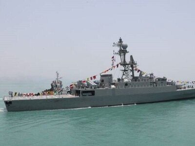 حضور ناوشکن دنا در رژه رزمایش دریایی میلان در هند