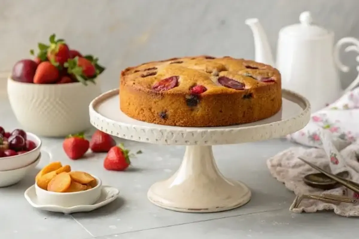 طرز تهیه کیک میوهای خانگی نرم و خوشمزه برای مهمانیهای دوستانه