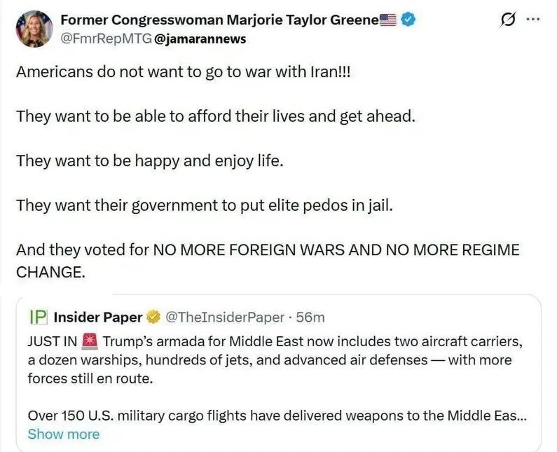 واکنش تند نماینده کنگره آمریکا به موضوع حمله آمریکا به ایران