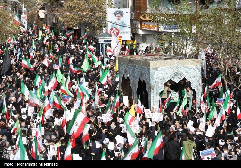 بدرقه تا بهشت؛ وداع باشکوه مردم قم با شهید لاریجانی+تصاویر شهید علی لاریجانی , شهید , اخبار قم ,