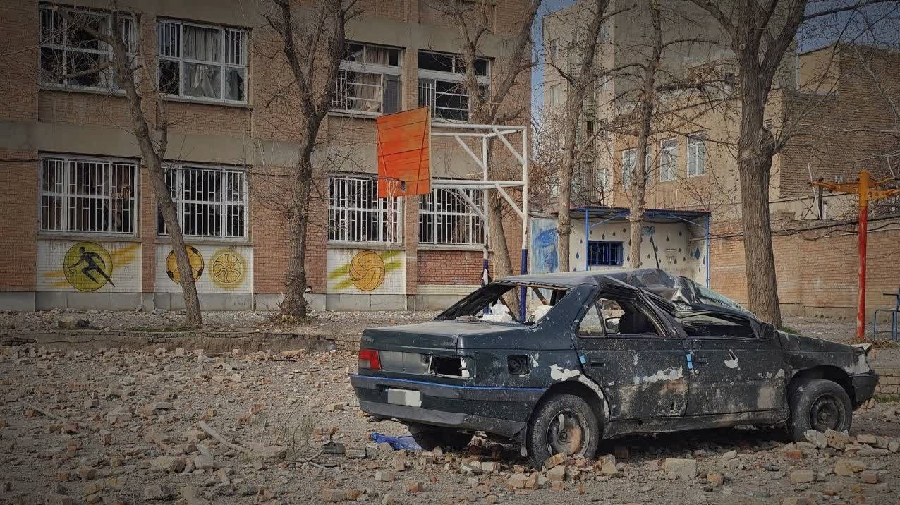 تخریب کامل مدرسه دخترانه ارومیه در حمله موشکی اسرائیل+تصاویر