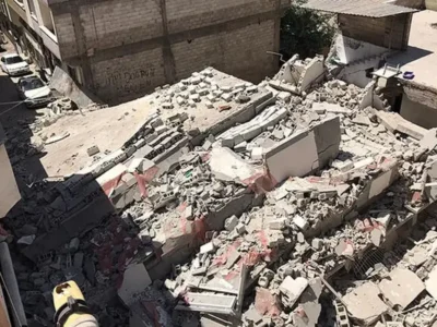 جزئیات ریزش یک ساختمان ۲ طبقه در کوی علوی اهواز