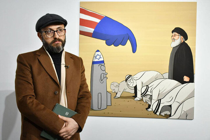 از «۱۲ روز ۱۲ کارتون» تا «خبرنامه جنگی»؛ روایت تصویری هنرمند بجنوردی