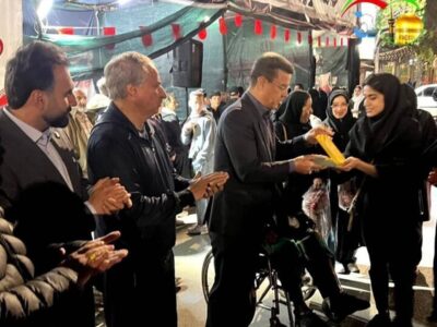 اقدام زیبای یک  ورزشکار درمورد فرشتگان پرپر شده دبستان میناب