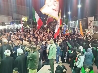 تجمع مردم اقبالیه در پنجاه و چهارمین شب حماسه 