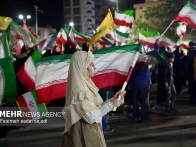 تجمع مردم قزوین در پنجاه و پنجمین شب ایستادگی