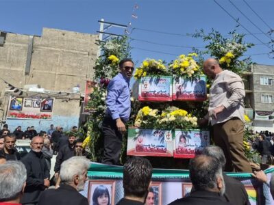 تشییع باشکوه شهدای جنایت آمریکایی ـ صهیونی در شهر گلستان+تصاویر