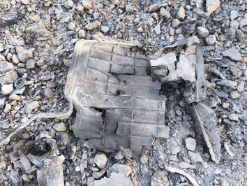 تصاویری از F35 منهدم شده آمریکایی در آسمان مرکزی ایران