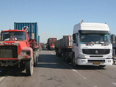 حمل بیش از ۱۱ میلیون تن کالا در جاده‌های همدان در سال گذشته