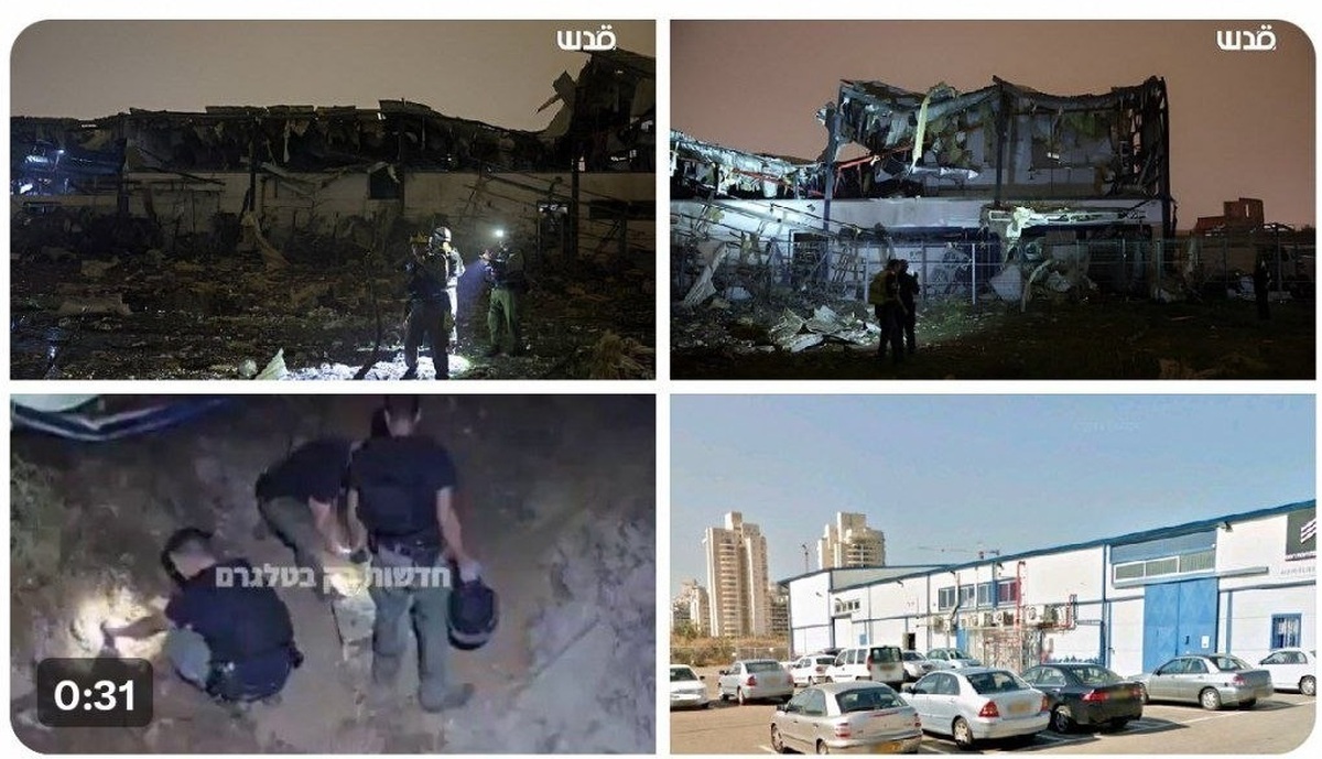 خسارات سنگین در ۴ مکان در تل‌آویو بر اثر حمله موشکی ایران / هدف قرار گرفتن یک کارخانه پهپادسازی در مرکز اسرائیل