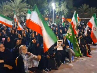 راهپیمایی و اجتماع شبانه مردم آبدان