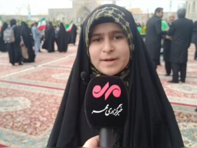 رجزخوانی دختر نوجوان مشهدی در وصف موشک سجیل