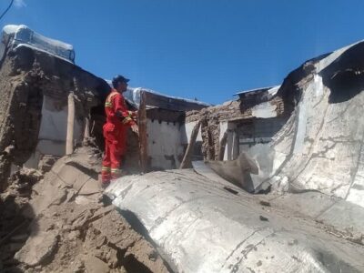 ریزش ساختمان متروکه در میدان جوانشیر کرمانشاه یک مصدوم برجا گذاشت