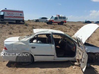 سقوط سمند از پل در محور دامغان – شاهرود؛ ۵ مصدوم راهی بیمارستان شدند