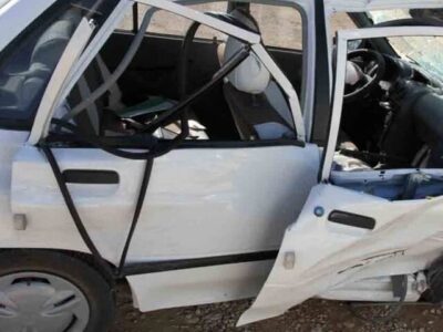 سقوط پراید از پل در میامی با ۲ مصدوم؛ امدادرسانی فوری هلال احمر