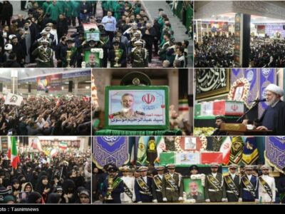 شبی ماندگار در قم؛ وداع باشکوه با سپهبد شهید موسوی در حرم+ عکس