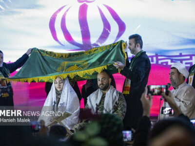 شروع زندگی مشترک زوج‌های فسایی در میدان حمایت از وطن