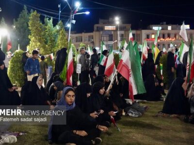 صدای دفاع از وطن مردم باغیرت رزن در خیابان‌ها