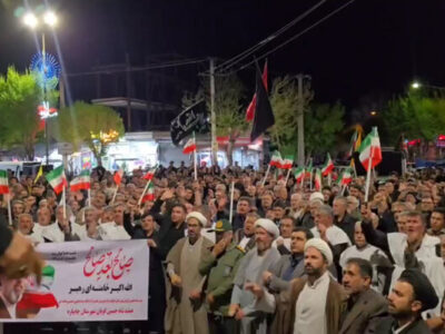 قیام شبانه مردم شهرستان‌های نقده و چایپاره