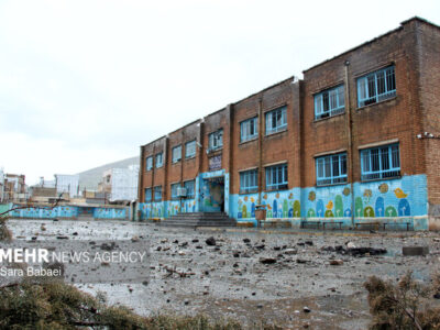 گزارش خبرنگار مهر از خسارات دبستان دخترانه سمیه روانسر در جنگ رمضان