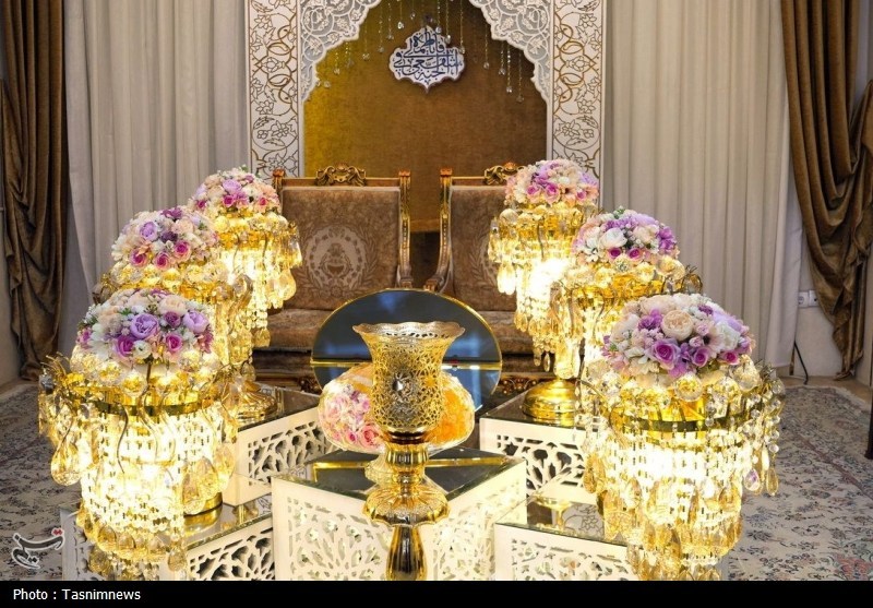 میزبانی اتاق عقد حرم بانوی کرامت از 90 زوج جوان در روز ازدواج + تصاویر حضرت معصومه (س) , ازدواج , اخبار استان قم ,
