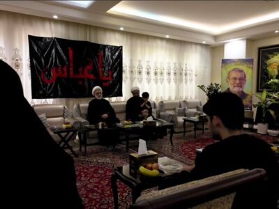 دیدار اژه ای با خانواده شهید لاریجانی