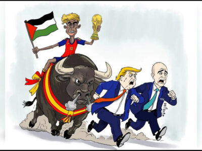 اشک‌ها و لبخندهای جام جهانی در کاریکاتورها؛ ترامپ و فلسطین سوژه شدند