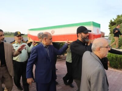 پیکر مطهر دریانورد شهید گیلانی به وطن بازگشت