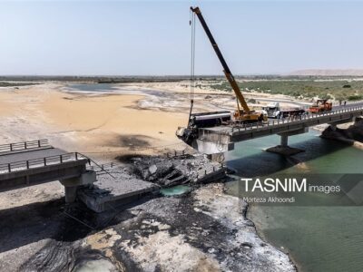پل نیمه‌کار بندرخمیر تا 20 روز آینده زیر بار ترافیک می‌رود