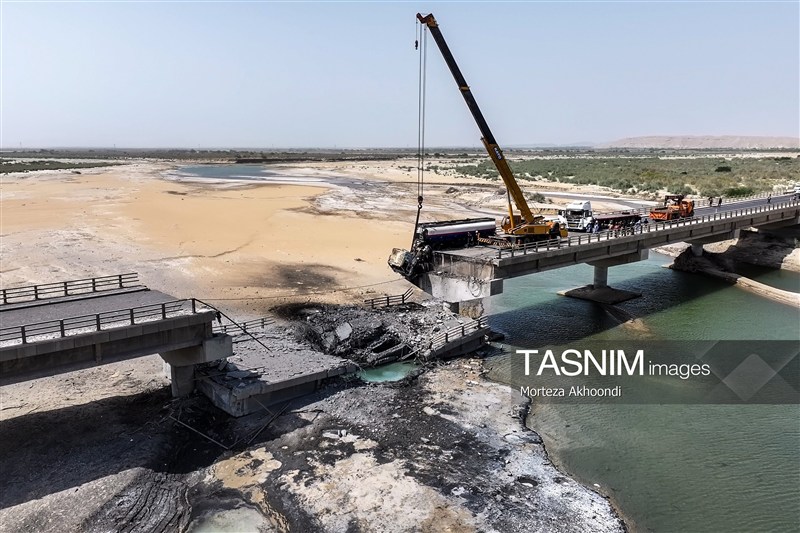 پل نیمه‌کار بندرخمیر تا 20 روز آینده زیر بار ترافیک می‌رود
