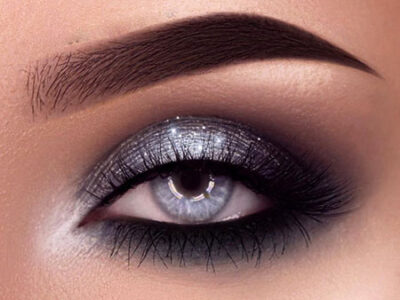 آرایش زیبا و خیره کننده برای چشم رنگ طوسی